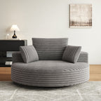 Corduroy Chenille Foam Single Swivel Chair