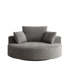 Corduroy Chenille Foam Single Swivel Chair
