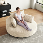 Corduroy Chenille Foam Single Swivel Chair