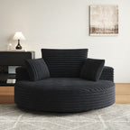 Corduroy Chenille Foam Single Swivel Chair