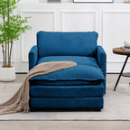 Corduroy Sectional Sofa with Removable Ottomans & Ultra-soft Cushions for Living Room & Bedroom