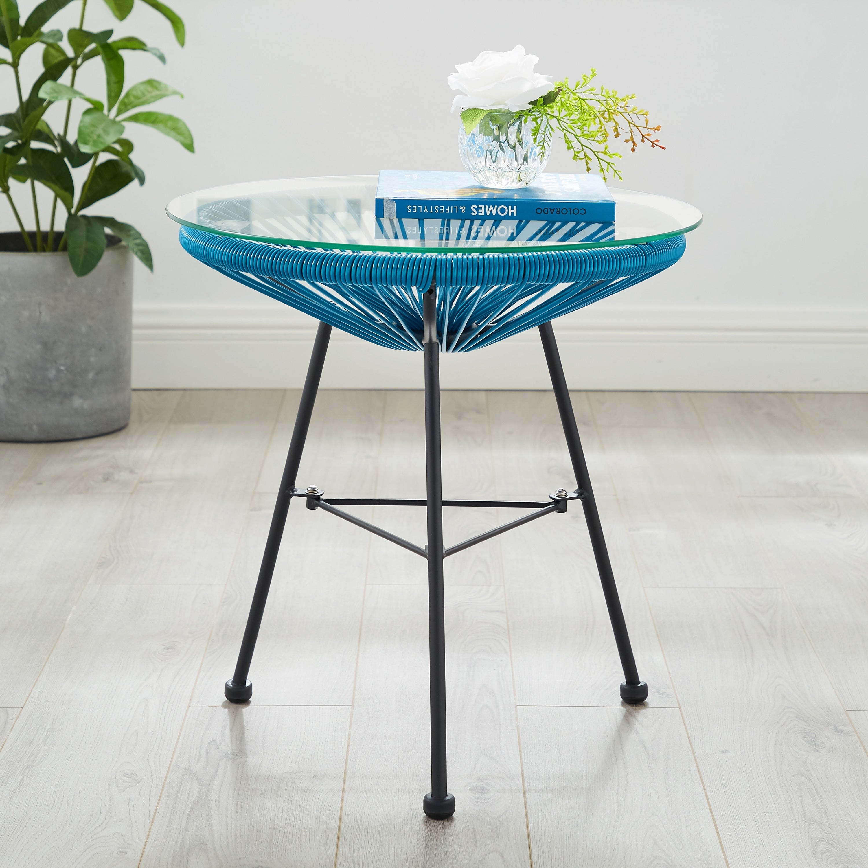 Corvus Sarcelles 3-Piece Modern Wicker Acapulco Bistro Set