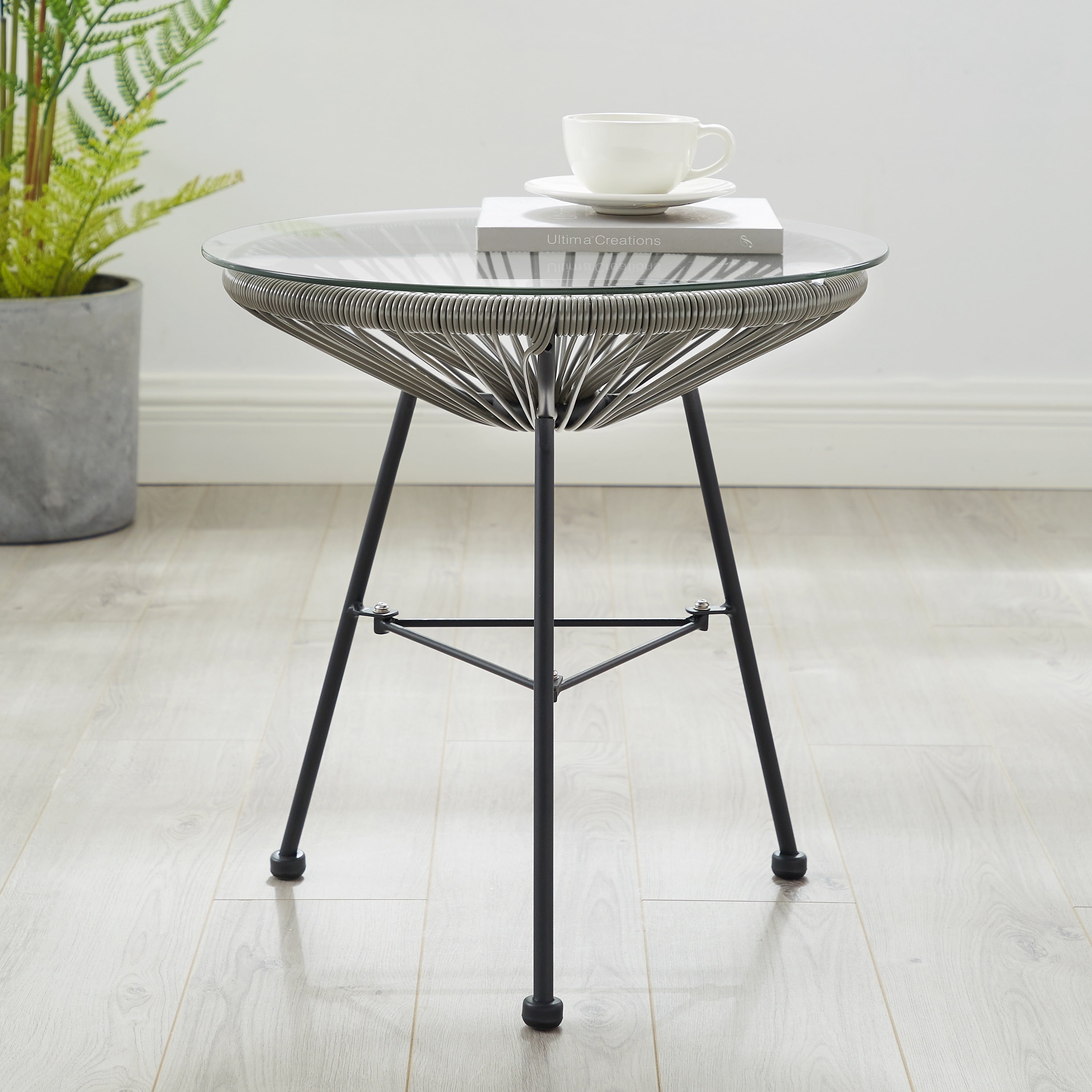 Corvus Sarcelles 3-Piece Modern Wicker Acapulco Bistro Set