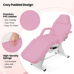 Costway 72 Massage Bed with Hydraulic Stool Adjustable Backrest &