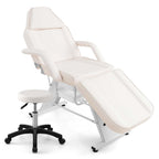 Costway 72 Massage Bed with Hydraulic Stool Adjustable Backrest &