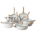 Country Kitchen Induction Cookware 13 Piece Cast Aluminum Pots and Pans with BAKELITE Handles