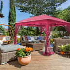 Cozywor 11 ft. x 11 ft. Pop-Up Steel Gazebo with Mosquito Netting