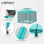 Cozywor 11 ft. x 11 ft. Pop-Up Steel Gazebo with Mosquito Netting