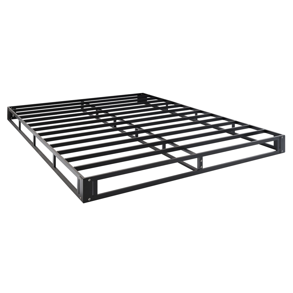 CraftPorch 5-Inch Metal Box Spring with Warm Grey Linen Cover