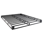 CraftPorch 5-Inch Metal Box Spring with Warm Grey Linen Cover