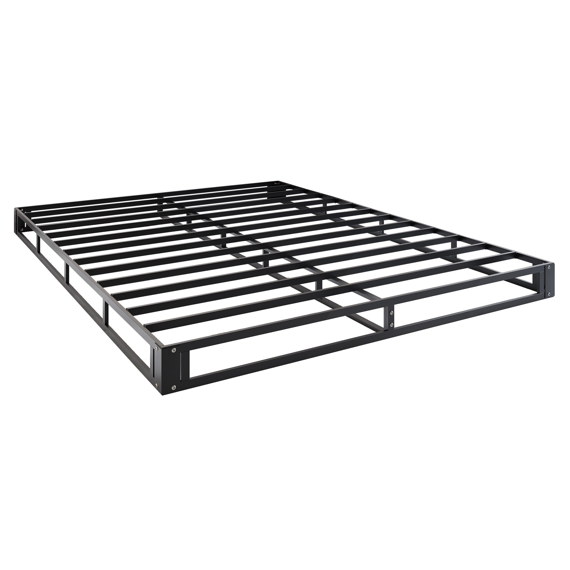 CraftPorch 5-Inch Metal Box Spring with Warm Grey Linen Cover