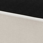 CraftPorch Solid Wood 5-Inch Box Spring Foundation with Wood Slats with Warm Grey Linen Cover
