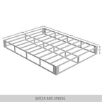 CraftPorch Upholstered Linen Metal Box Spring