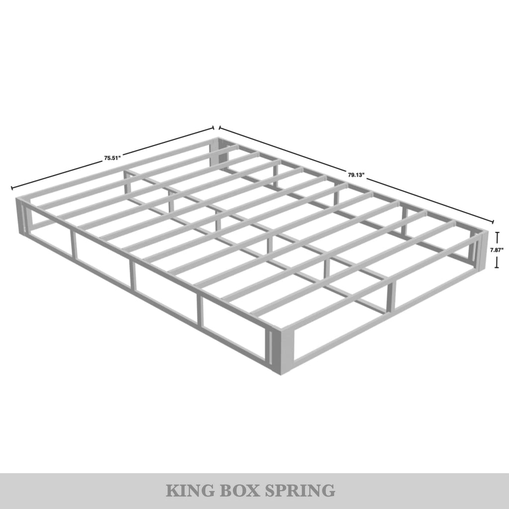 CraftPorch Upholstered Linen Metal Box Spring