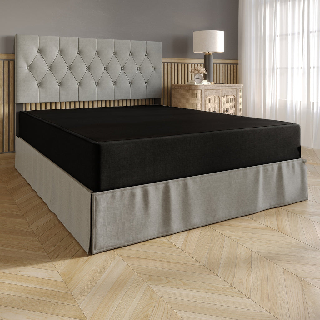 CraftPorch Upholstered Linen Metal Box Spring