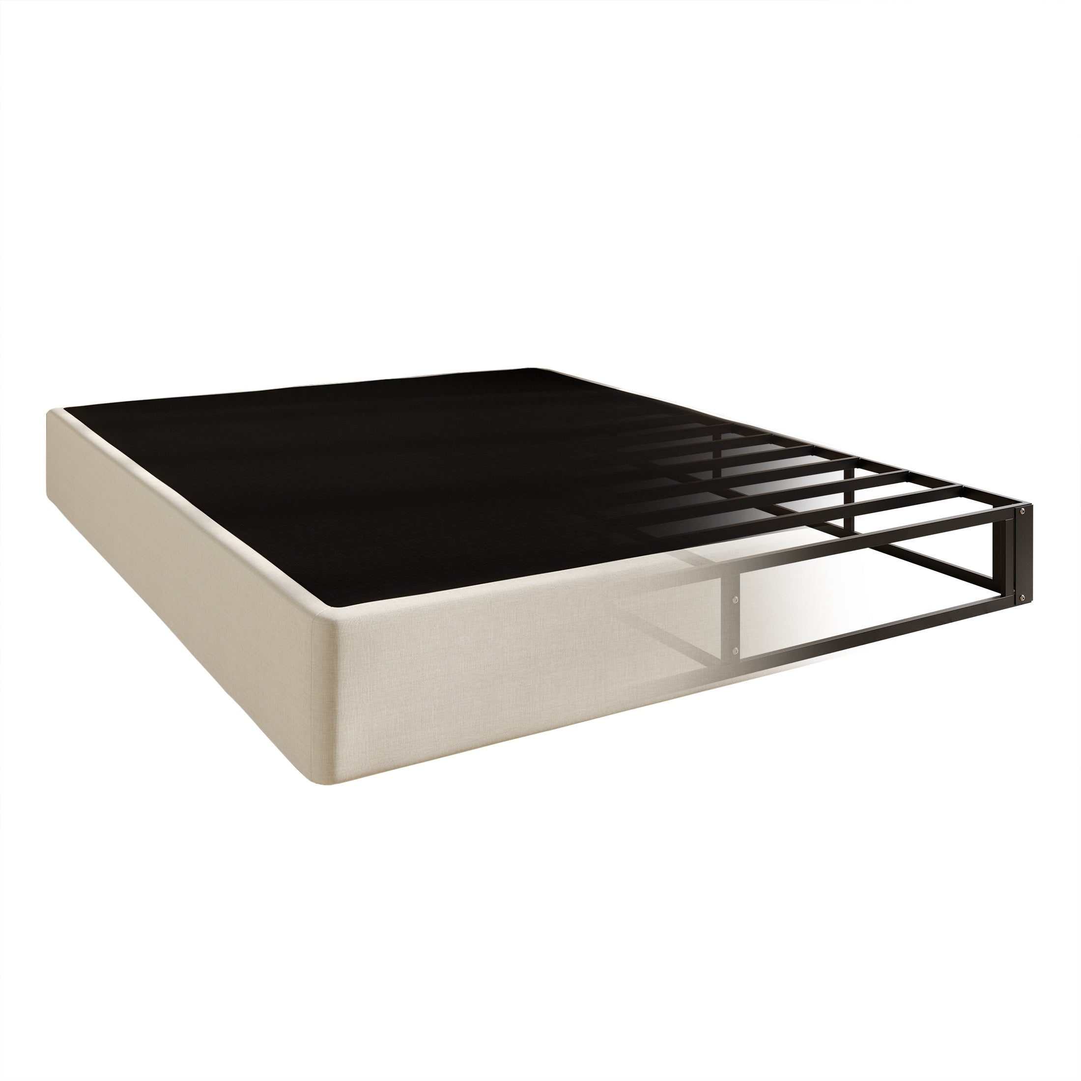 CraftPorch Upholstered Linen Metal Box Spring
