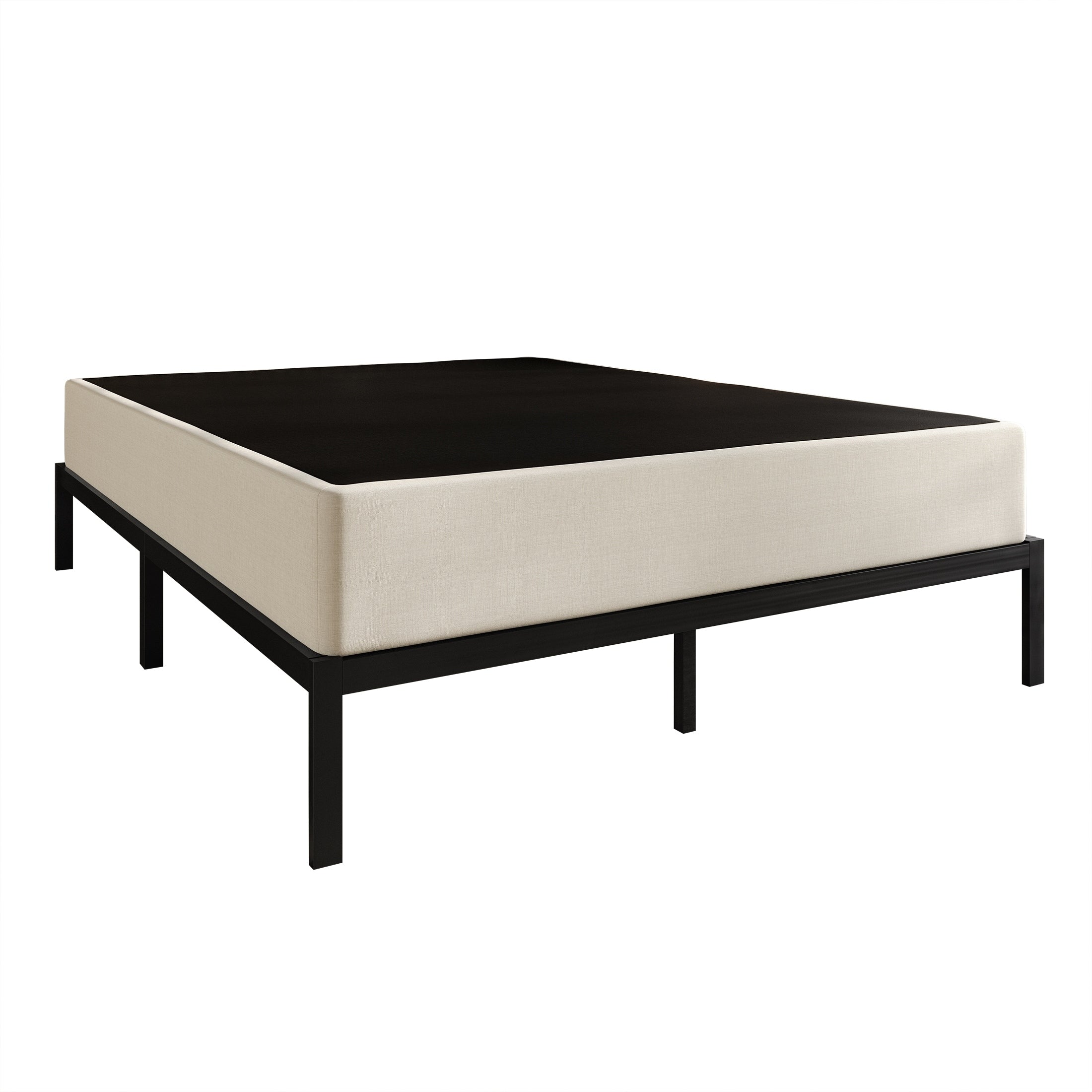 CraftPorch Upholstered Linen Metal Box Spring