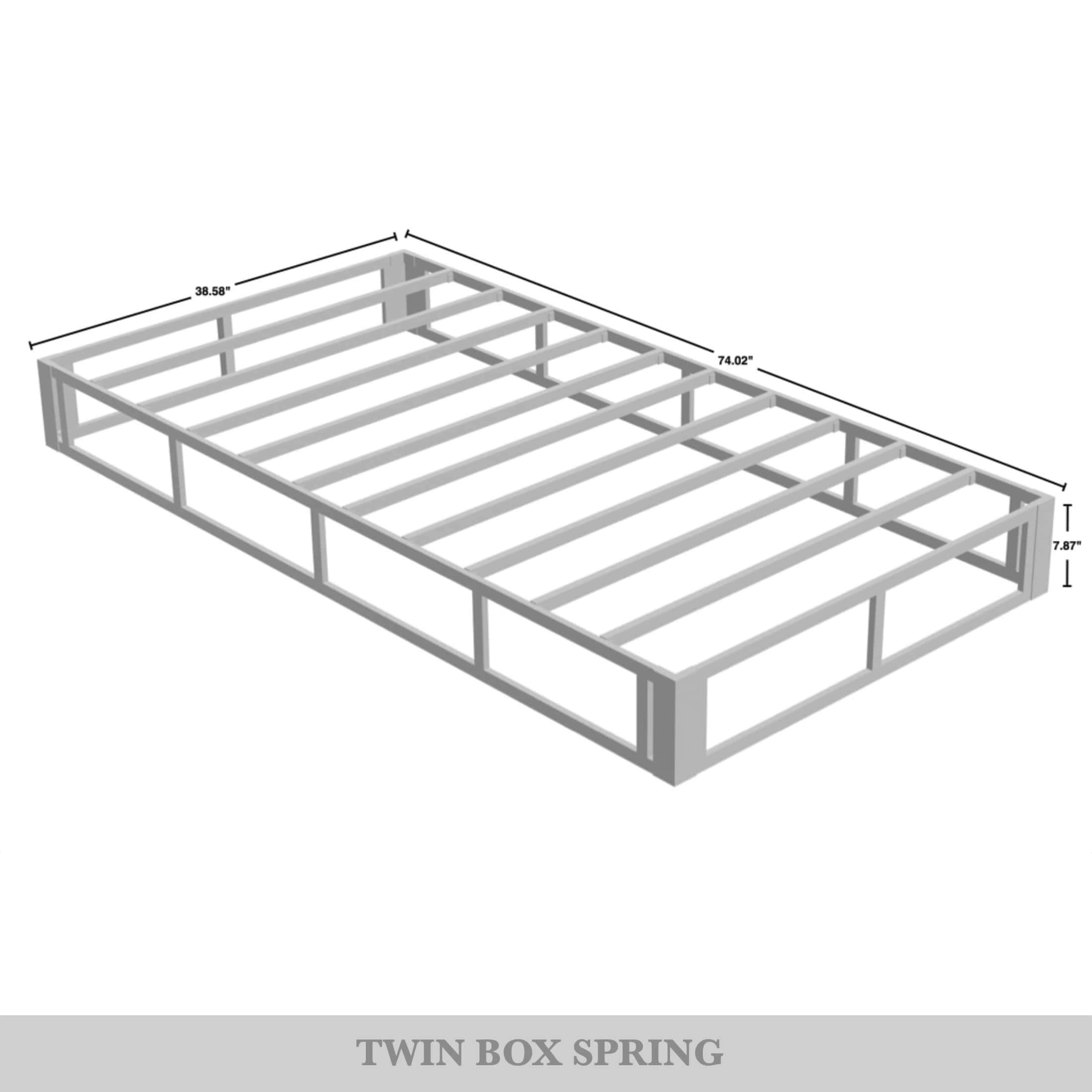 CraftPorch Upholstered Linen Metal Box Spring