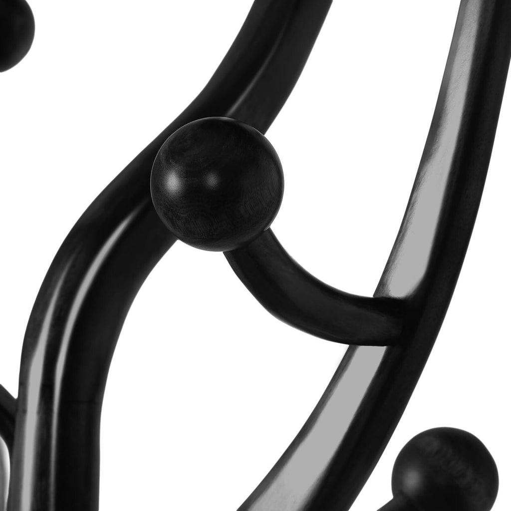 Tree-branch Rubberwood Freestanding Coat Rack with 8 Hooks - 24.5W x 70.87H