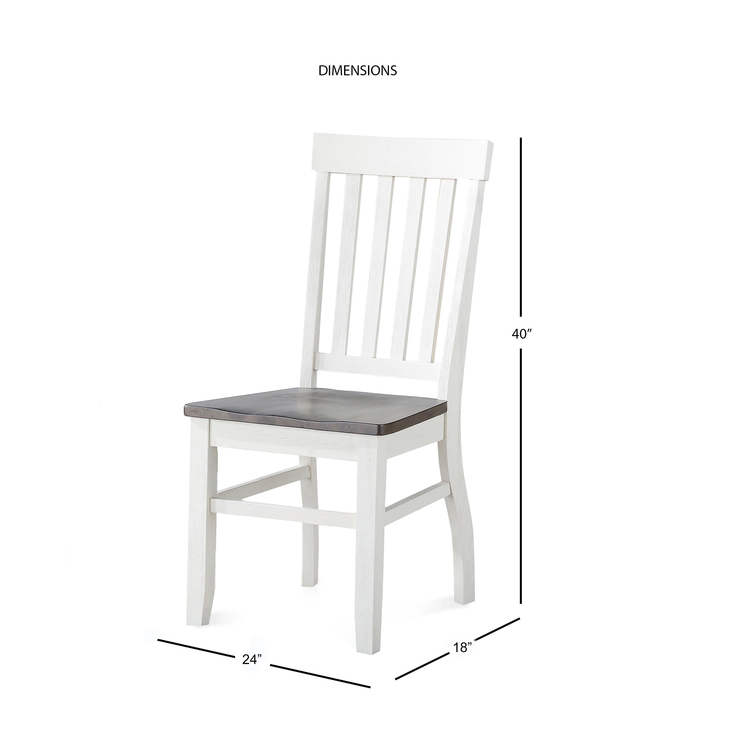 Steve Silver Crestwood Farmhouse Wood Side Chair (Set of 2)
