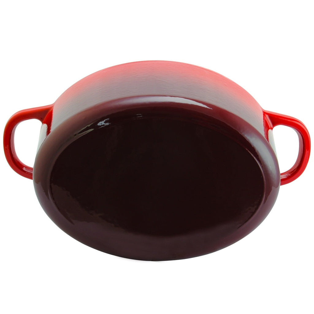 Crock Pot Artisan 7 Quart Oval Enameled Cast Iron Dutch Oven in Scarlet Red