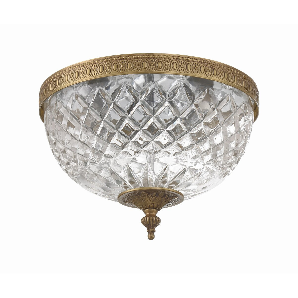 Crystorama 2 Light Crystal Flush Mount - 10W x 8H x 10D