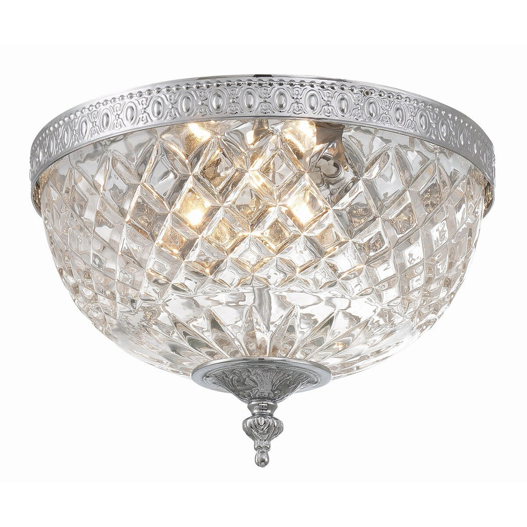 Crystorama 2 Light Crystal Flush Mount - 10W x 8H x 10D