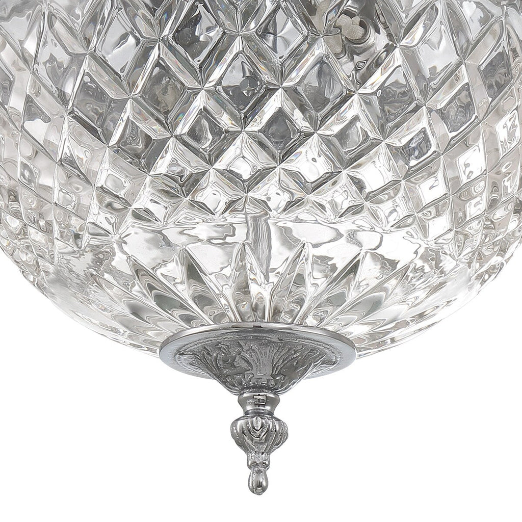 Crystorama 2 Light Crystal Flush Mount - 10W x 8H x 10D