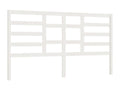 White headboard 206x4x104 cm Solid pine wood