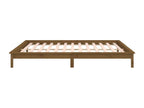 LED bed frame without mattress, 160x200 cm, solid wood