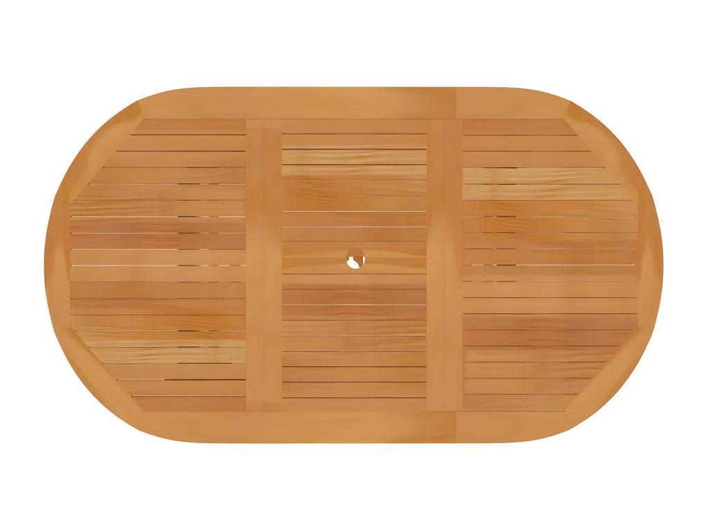 Meublori Premium - Garden Table 150x90x75 cm Solid Teak Wood