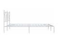 Metal bed frame with white headboard, 150x200 cm