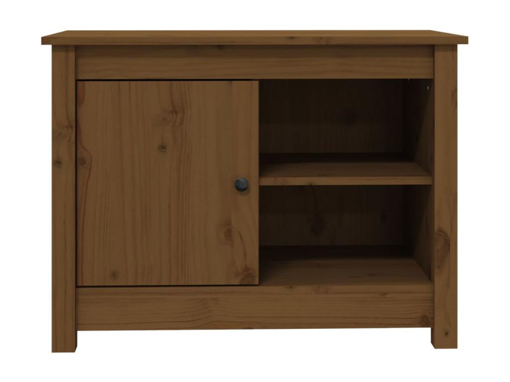 Honey brown TV stand, 70x36.5x52 cm, solid pine wood