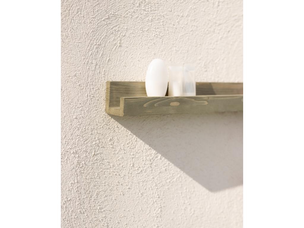 Pack of 4 floating shelves in green pine wood, 100x7cm - Meublori