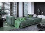 3/4 seater convertible sofa with storage space - dark green - in luxury quality fabric by Meublori