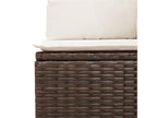 10-piece garden furniture set with brown resin wicker cushions