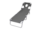 Grey sun lounger/bath chair 189x58x27 cm 02 0012870