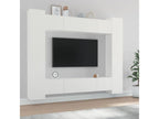 8-Piece TV Furniture Set, White Engineered Wood