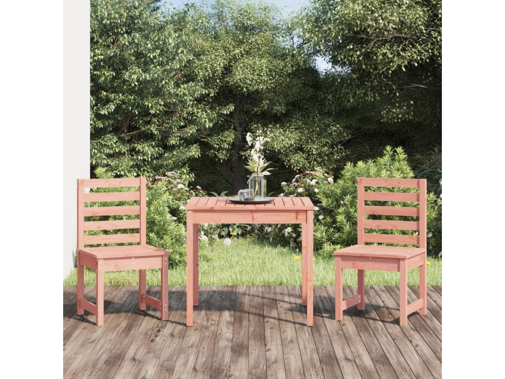 3-piece solid wood garden bistro set Meublori