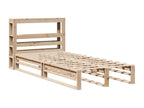 Bed frame without mattress 90x200 cm solid pine wood