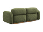 Modular 3-seater sofa in chenille fabric - olive - Meublori