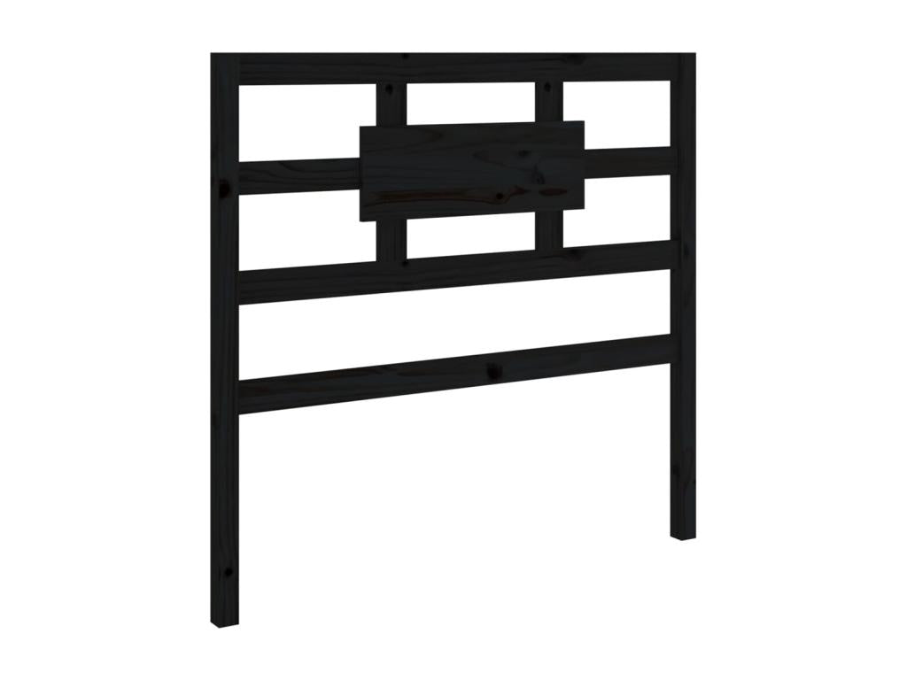 Black Solid Wood Bed 75x190 Small Single LSON66456
