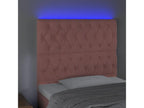 Pink LED Headboard 100x7x118/128 cm Velvet