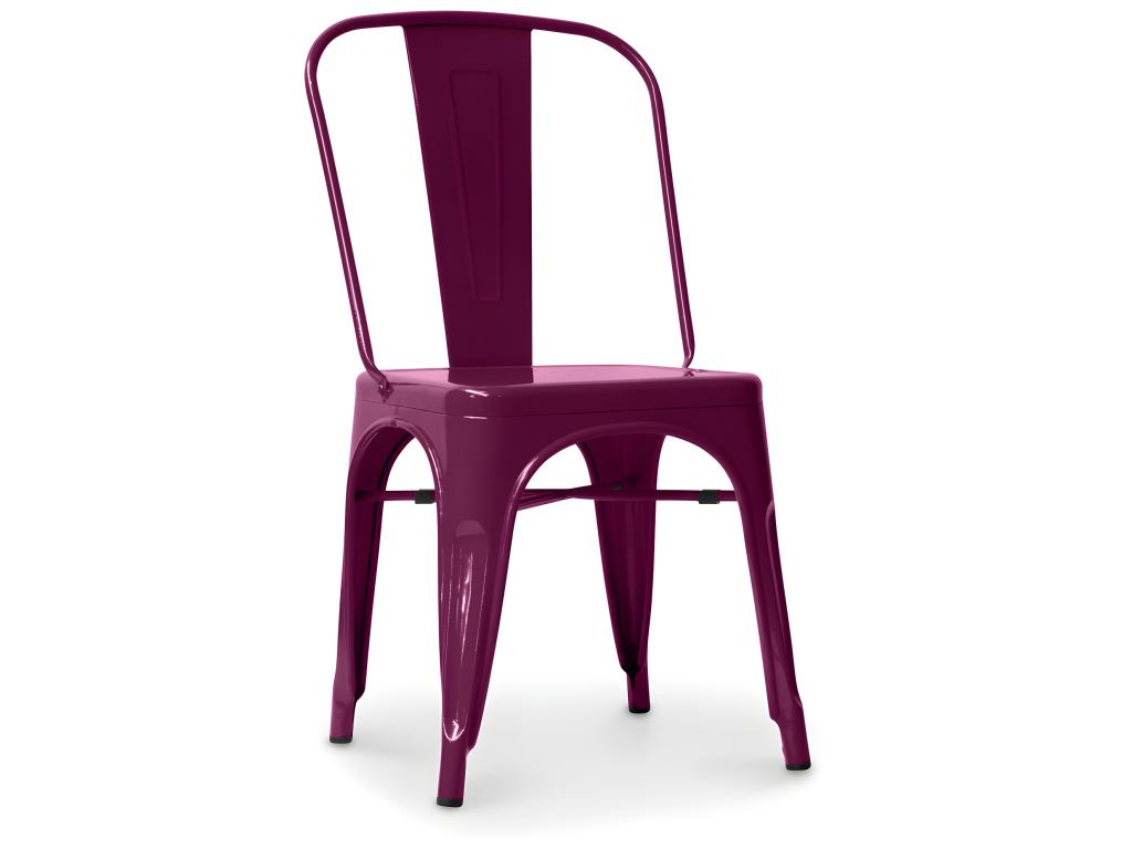 Steel dining chair - Industrial design - New edition - Meublori Violet