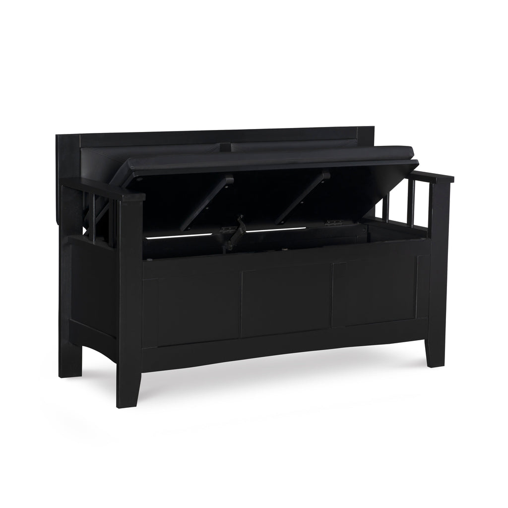 Dahlia Wood Flip Top Storage Entryway Bench