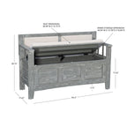 Dahlia Wood Flip Top Storage Entryway Bench