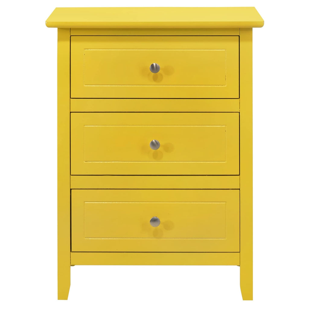 Daniel 3-drawer Transitional Wooden Nightstand