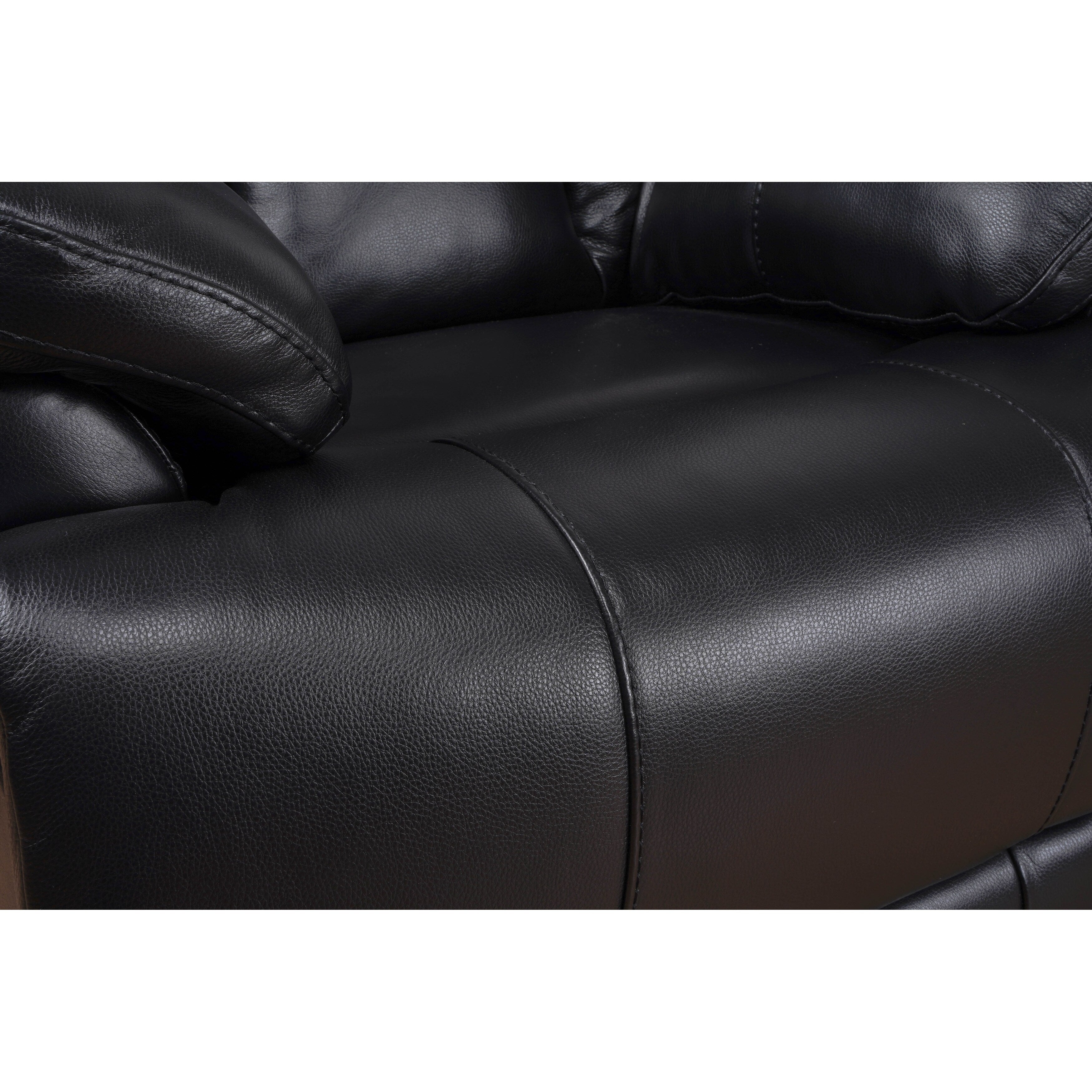 Davin Top Grain Leather Genuine leather Brown Extendable Footrest Manual Recliner