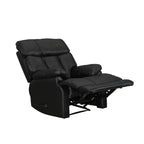 Davin Top Grain Leather Genuine leather Brown Extendable Footrest Manual Recliner
