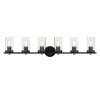 Decatur 6-light Modern Farmhouse Black/ Gold Bathroom Vanity Light with UL Certified